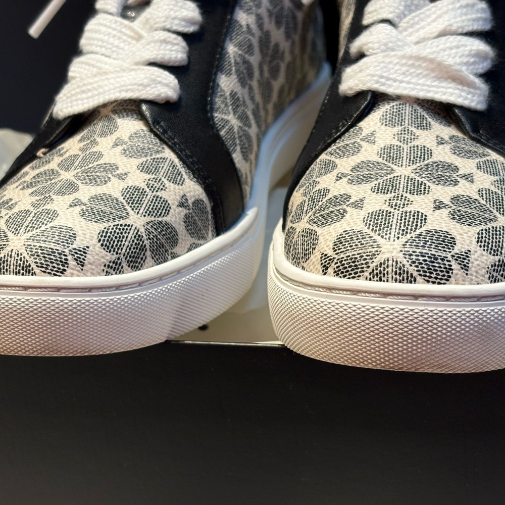 Kate Spade Floral Black and White Sneakers Erin Spade Flwr flower - Picture 2 of 9